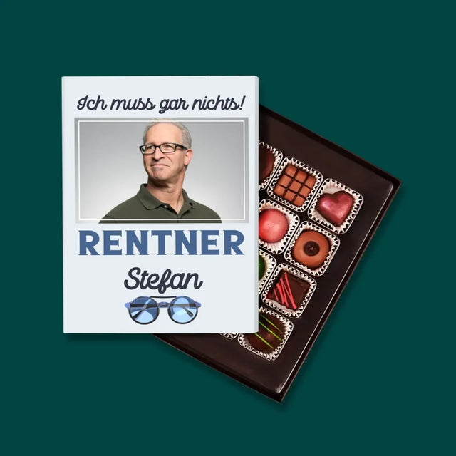 Foto Und Unterschrift: Ich Muss Gar Nichts! Rentner - Pralinen