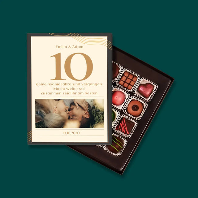 Foto Und Unterschrift: 10. Jahrestag - Pralinen