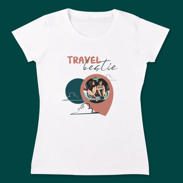 Form-Collage: Travel Besties - T-Shirts Für Paare