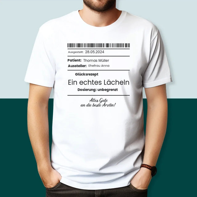 Name Und Unterschrift: Glücksrezept - T-Shirt Für Herren