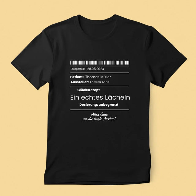 Name Und Unterschrift: Glücksrezept - T-Shirt Für Herren