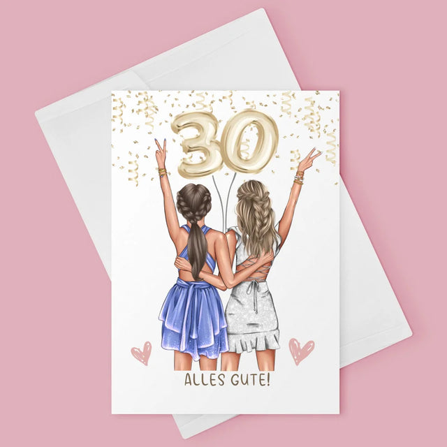 Avatar Creator: Freundinnen 30. Geburtstag - Glückwunschkarte