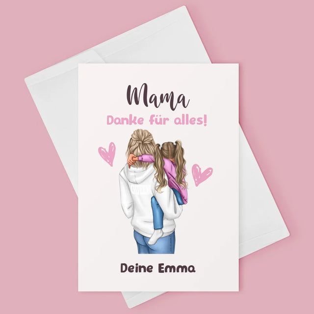Avatar Creator: Mama Mit Kind - Glückwunschkarte