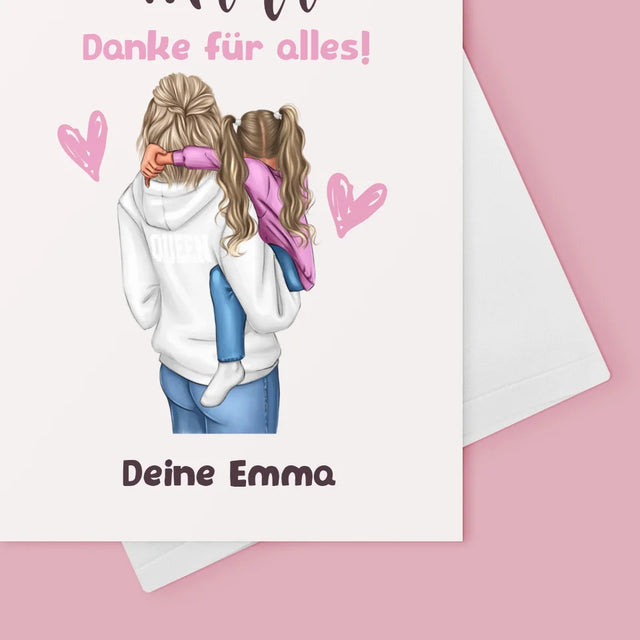 Avatar Creator: Mama Mit Kind - Glückwunschkarte