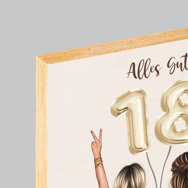 Avatar Creator: Freundinnen 18. Geburtstag - Druck Auf Holz