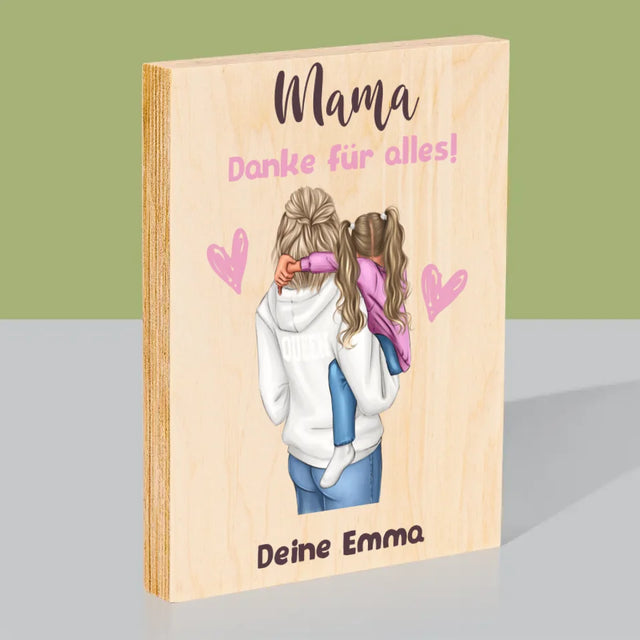 Avatar Creator: Mama Mit Kind - Druck Auf Holz
