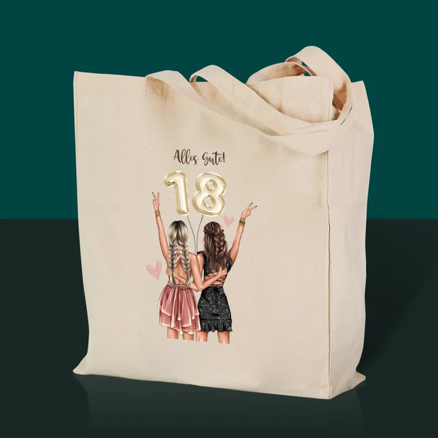 Avatar Creator: Freundinnen 18. Geburtstag - Stofftasche
