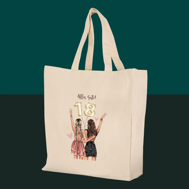 Avatar Creator: Freundinnen 18. Geburtstag - Stofftasche
