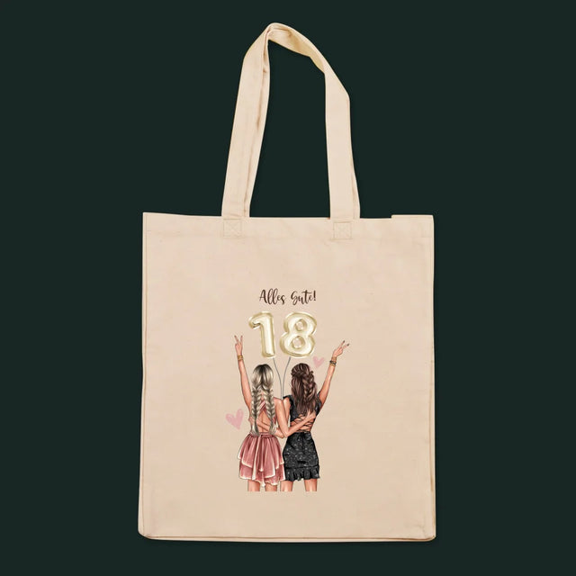 Avatar Creator: Freundinnen 18. Geburtstag - Stofftasche