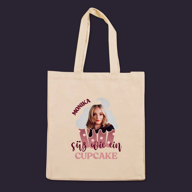 Foto Und Unterschrift: Süß Wie Ein Cupcake - Stofftasche