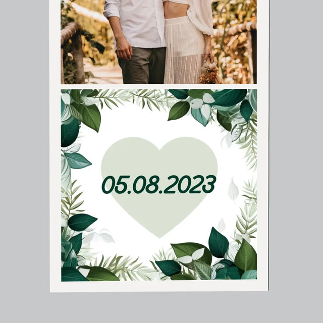 Fotocollage: Ihr Datum - Kühlschrankmagnet