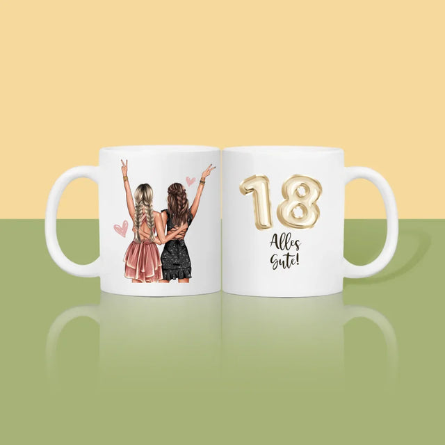Avatar Creator: Freundinnen 18. Geburtstag - Tasse