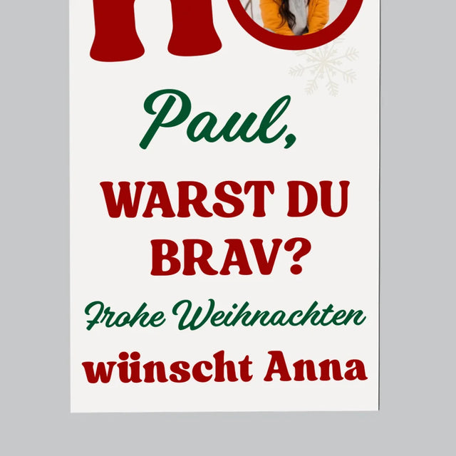 Fotocollage: Ho Ho Ho - Kühlschrankmagnet