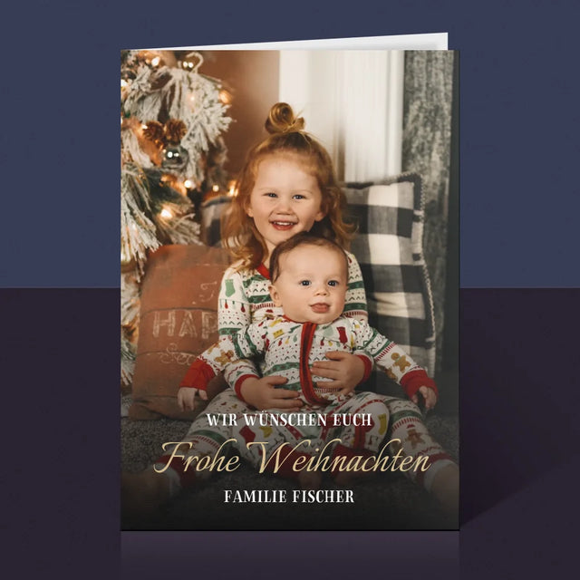 Foto Und Unterschrift: Schöne Weihnachten - Glückwunschkarte