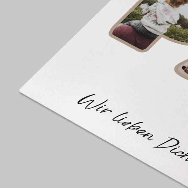 Buchstaben-Collage: Unser Papa Ist Der Beste - Schreibtischunterlage