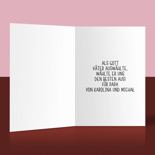 Foto Und Unterschrift: Vielen Dank Papa - Glückwunschkarte