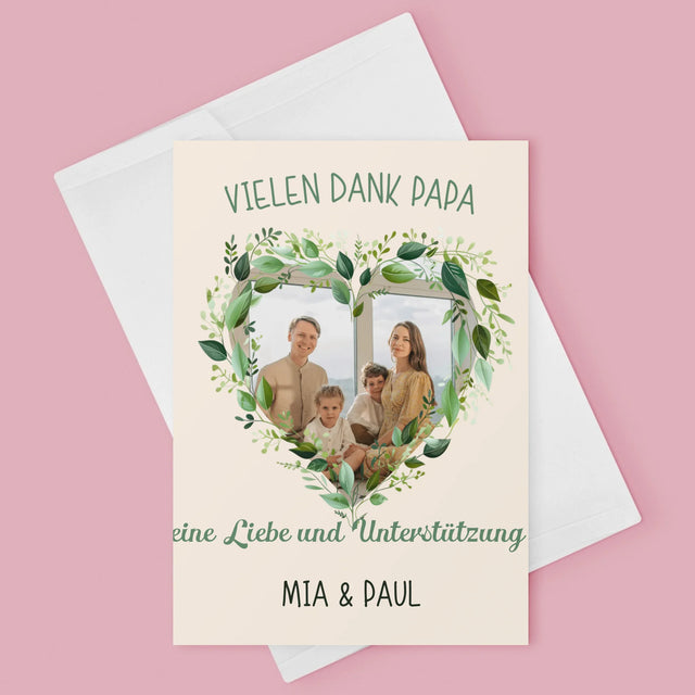 Foto Und Unterschrift: Vielen Dank Papa - Glückwunschkarte