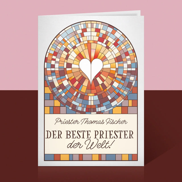 Name Und Unterschrift: Der Beste Priester Der Welt - Glückwunschkarte