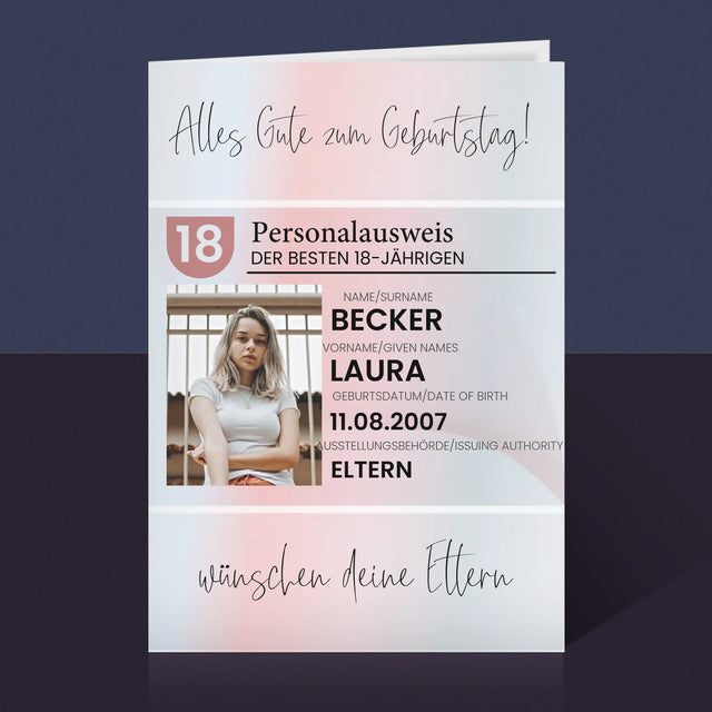Foto Und Unterschrift: Personalausweis - Glückwunschkarte