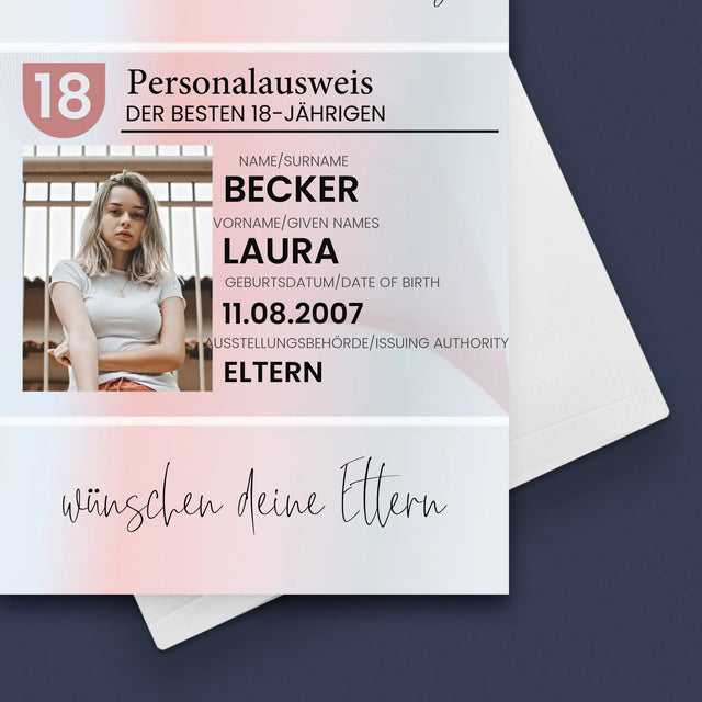 Foto Und Unterschrift: Personalausweis - Glückwunschkarte