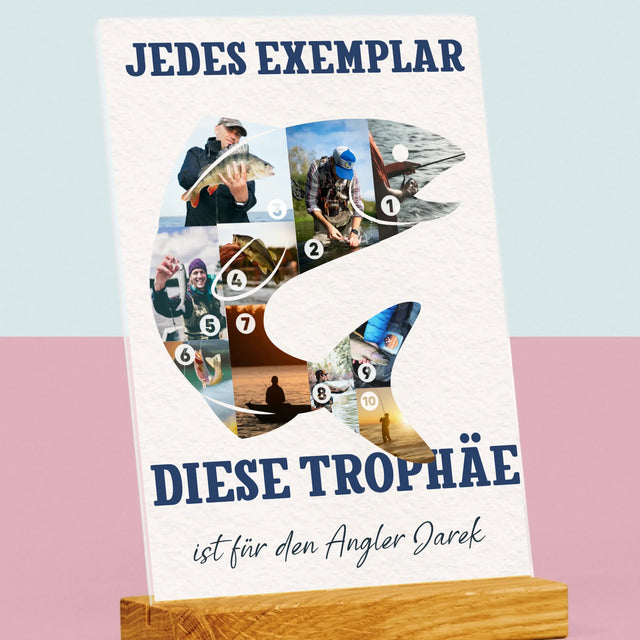 Form-Collage: Exemplar Eines Anglers - Druck Auf Acrylglas