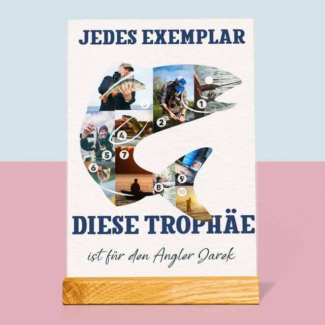 Form-Collage: Exemplar Eines Anglers - Druck Auf Acrylglas
