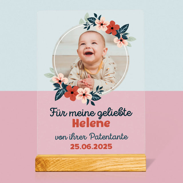 Foto Und Unterschrift: Für Die Taufe - Druck Auf Acrylglas