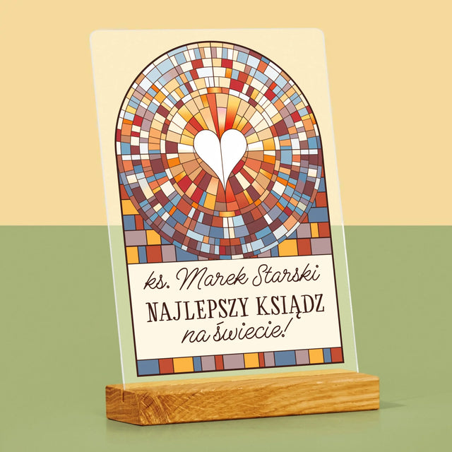 Name Und Unterschrift: Der Beste Priester Der Welt - Druck Auf Acrylglas