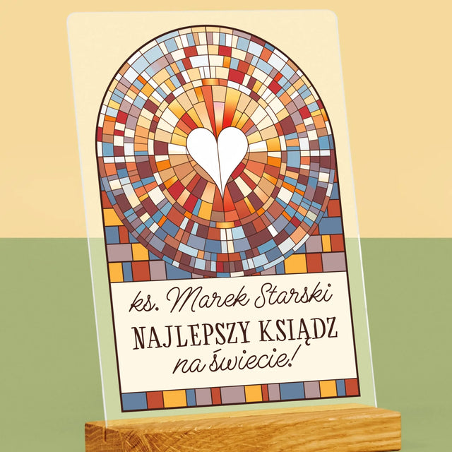 Name Und Unterschrift: Der Beste Priester Der Welt - Druck Auf Acrylglas