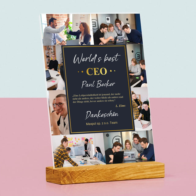Fotocollage: Der Beste Ceo Der Welt - Druck Auf Acrylglas