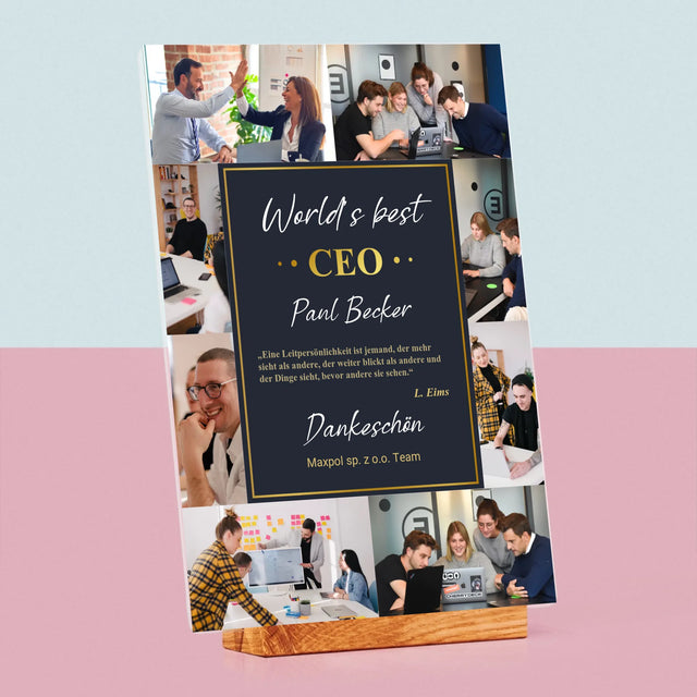 Fotocollage: Der Beste Ceo Der Welt - Druck Auf Acrylglas