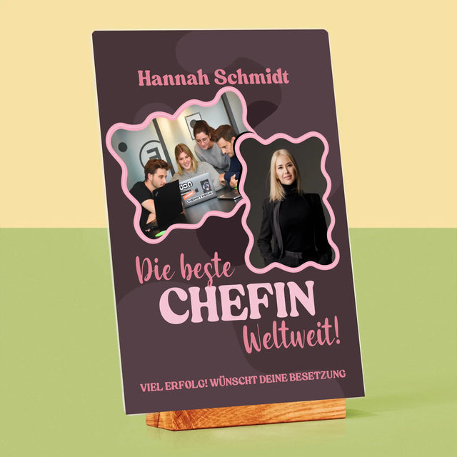Fotocollage: Beste Chefin - Druck Auf Acrylglas