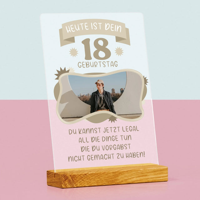 Foto Und Unterschrift: Legaler Geburtstag - Druck Auf Acrylglas