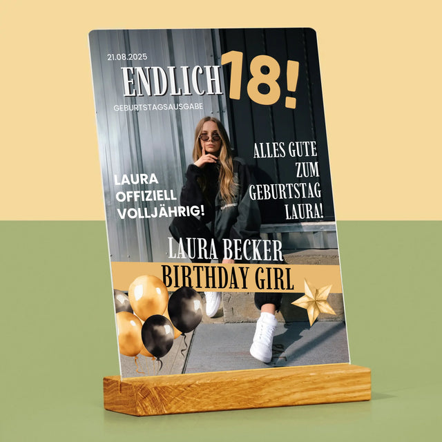 Magazin-Cover: Endlich 18 - Druck Auf Acrylglas