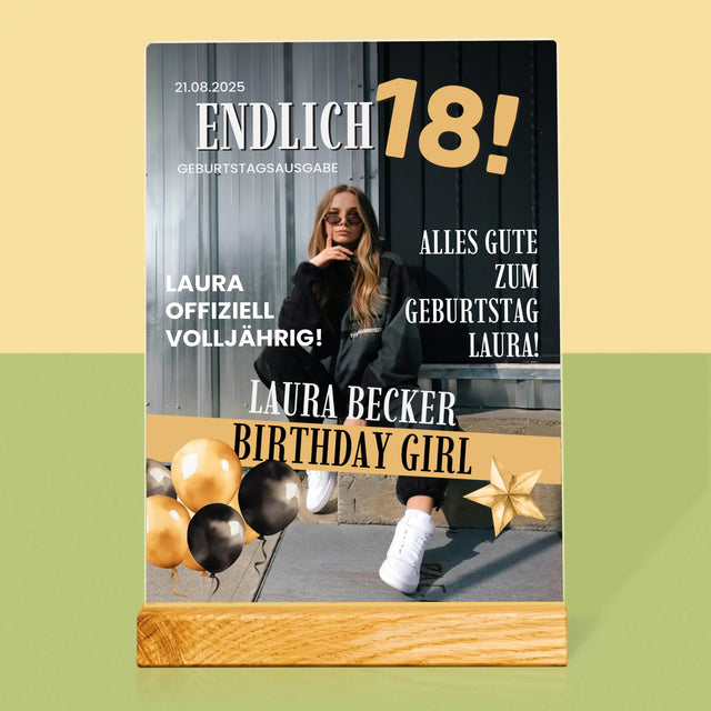 Magazin-Cover: Endlich 18 - Druck Auf Acrylglas