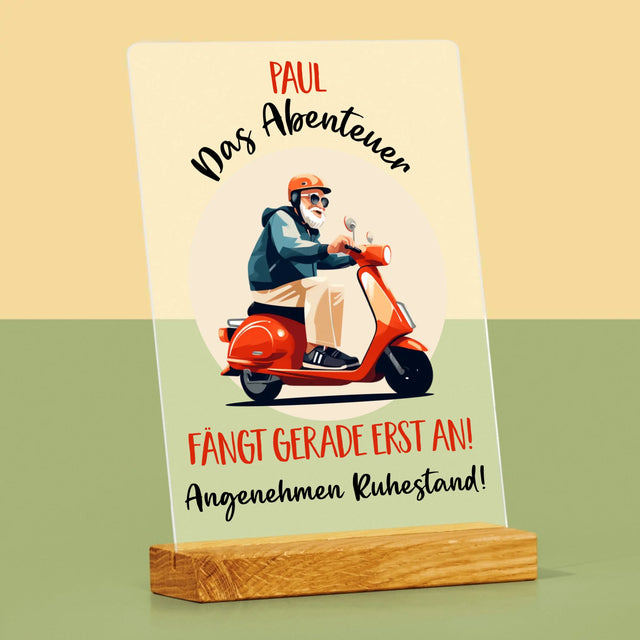 Name Und Unterschrift: Das Abenteuer Fängt Gerade Erst An - Druck Auf Acrylglas