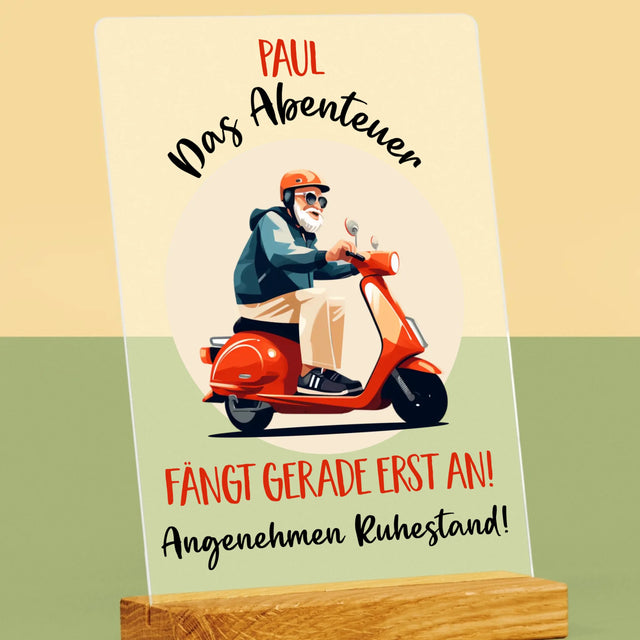 Name Und Unterschrift: Das Abenteuer Fängt Gerade Erst An - Druck Auf Acrylglas