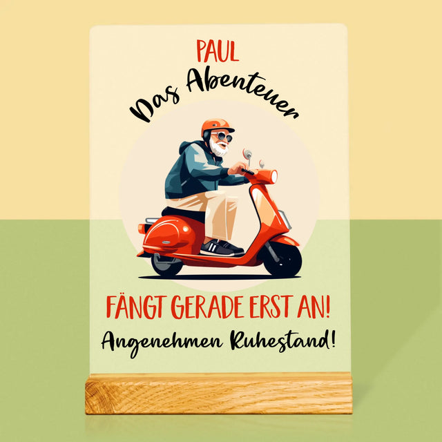 Name Und Unterschrift: Das Abenteuer Fängt Gerade Erst An - Druck Auf Acrylglas