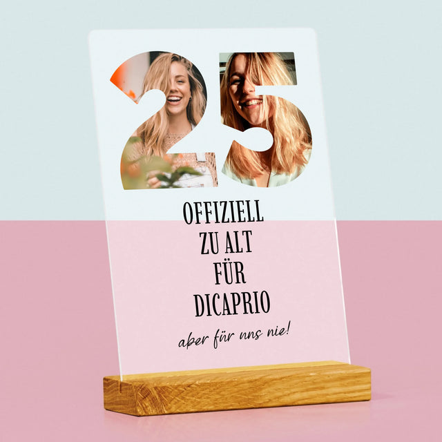 Buchstaben-Collage: Zu Alt Für Dicaprio - Druck Auf Acrylglas