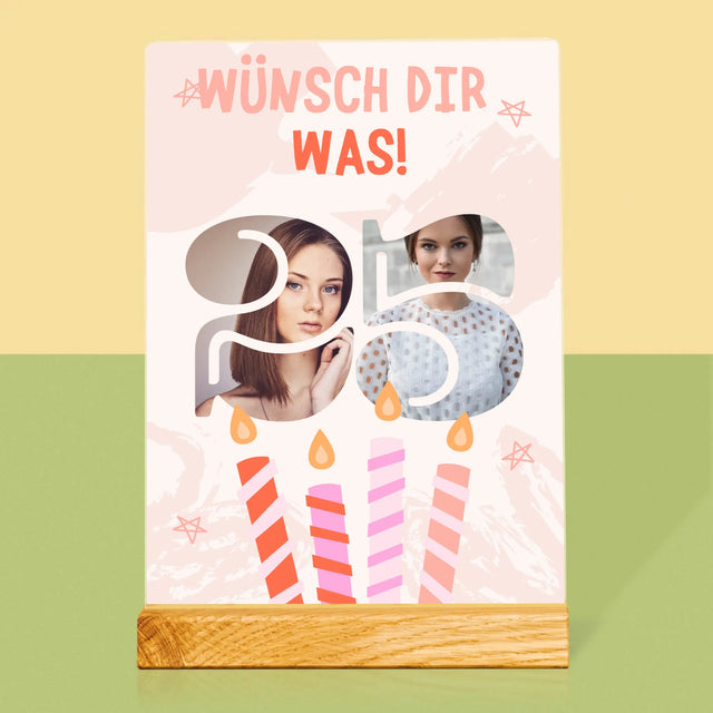 Buchstaben-Collage: Wünsch Dir Was - Druck Auf Acrylglas