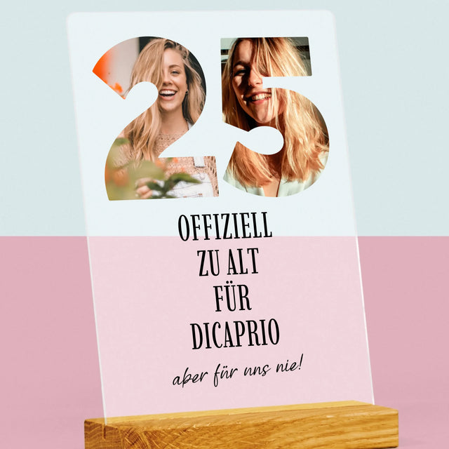 Buchstaben-Collage: Zu Alt Für Dicaprio - Druck Auf Acrylglas