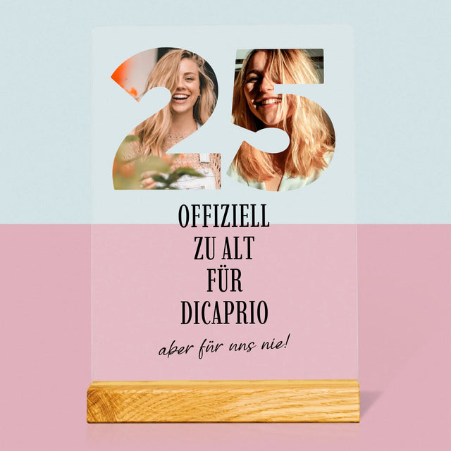 Buchstaben-Collage: Zu Alt Für Dicaprio - Druck Auf Acrylglas