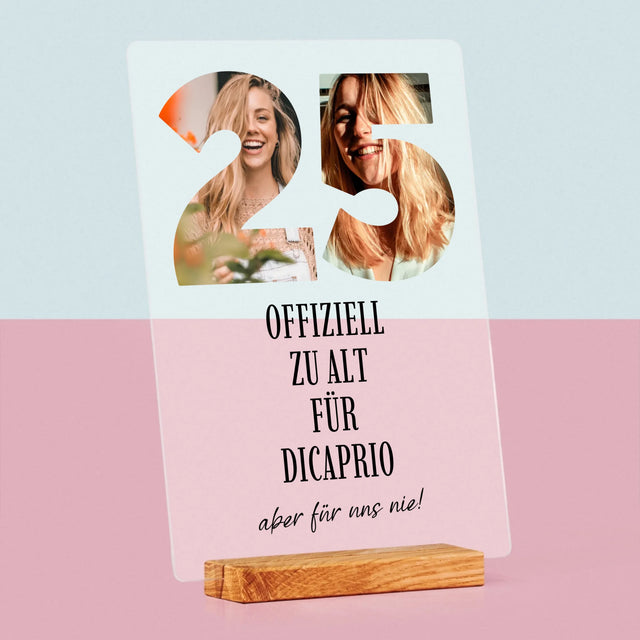 Buchstaben-Collage: Zu Alt Für Dicaprio - Druck Auf Acrylglas