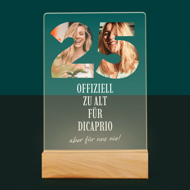 Buchstaben-Collage: Zu Alt Für Dicaprio - Druck Auf Acrylglas