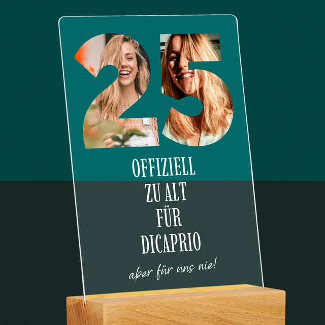 Buchstaben-Collage: Zu Alt Für Dicaprio - Druck Auf Acrylglas