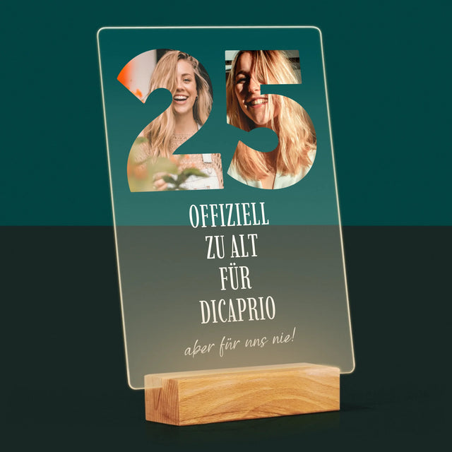 Buchstaben-Collage: Zu Alt Für Dicaprio - Druck Auf Acrylglas