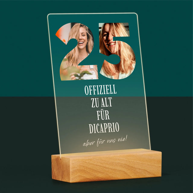 Buchstaben-Collage: Zu Alt Für Dicaprio - Druck Auf Acrylglas