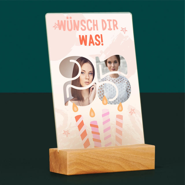 Buchstaben-Collage: Wünsch Dir Was - Druck Auf Acrylglas