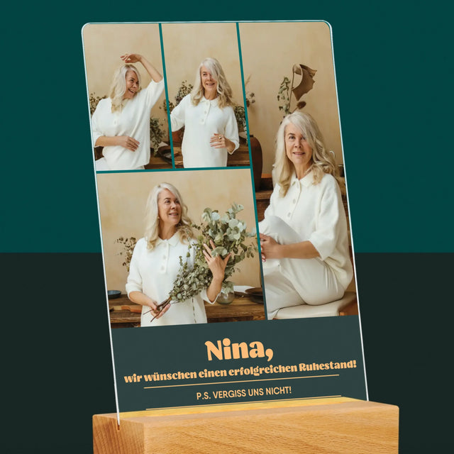 Fotocollage: Erfolgreicher Ruhestand - Druck Auf Acrylglas