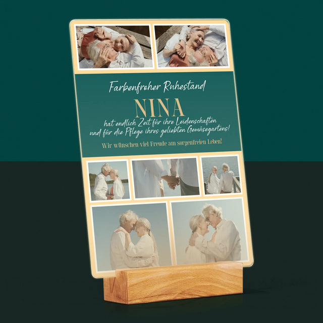 Fotocollage: Farbenfroher Ruhestand - Druck Auf Acrylglas